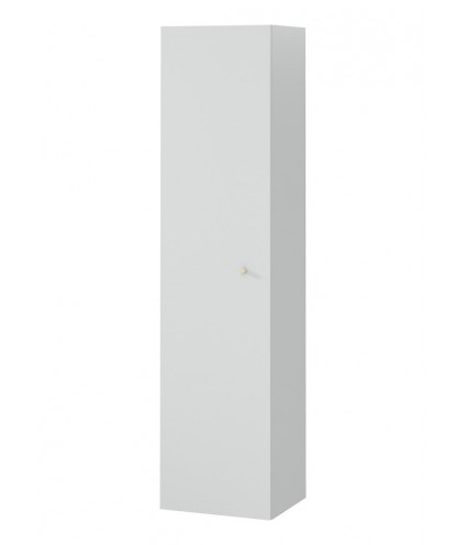 Badezimmer Hochhängeschrank LARGA 160 Hochschrank Türen, Grau, Golden Möbelknopf Ø 12 mm mit Spiegel