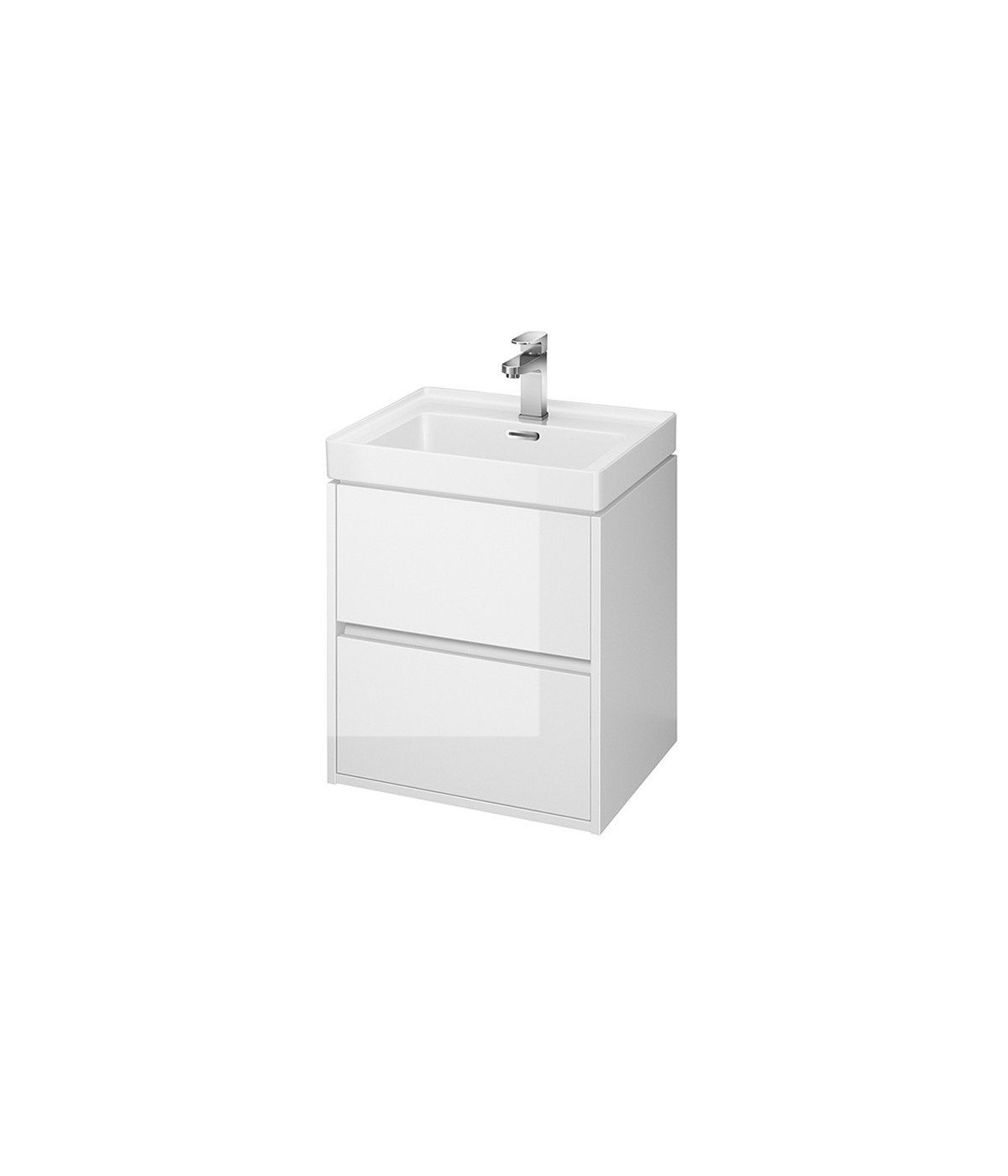 Badmöbel Set CREAZ 50 Waschbecken-Unterschrank mit Badregal 140 Weiß