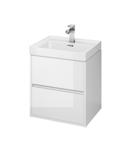 Badmöbel Set CREAZ 50 Waschbecken-Unterschrank mit Badregal 140 Weiß