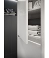 Badmöbel Set CREAZ 60 Waschbecken-Unterschrank mit Hochschrank 140 Weiß