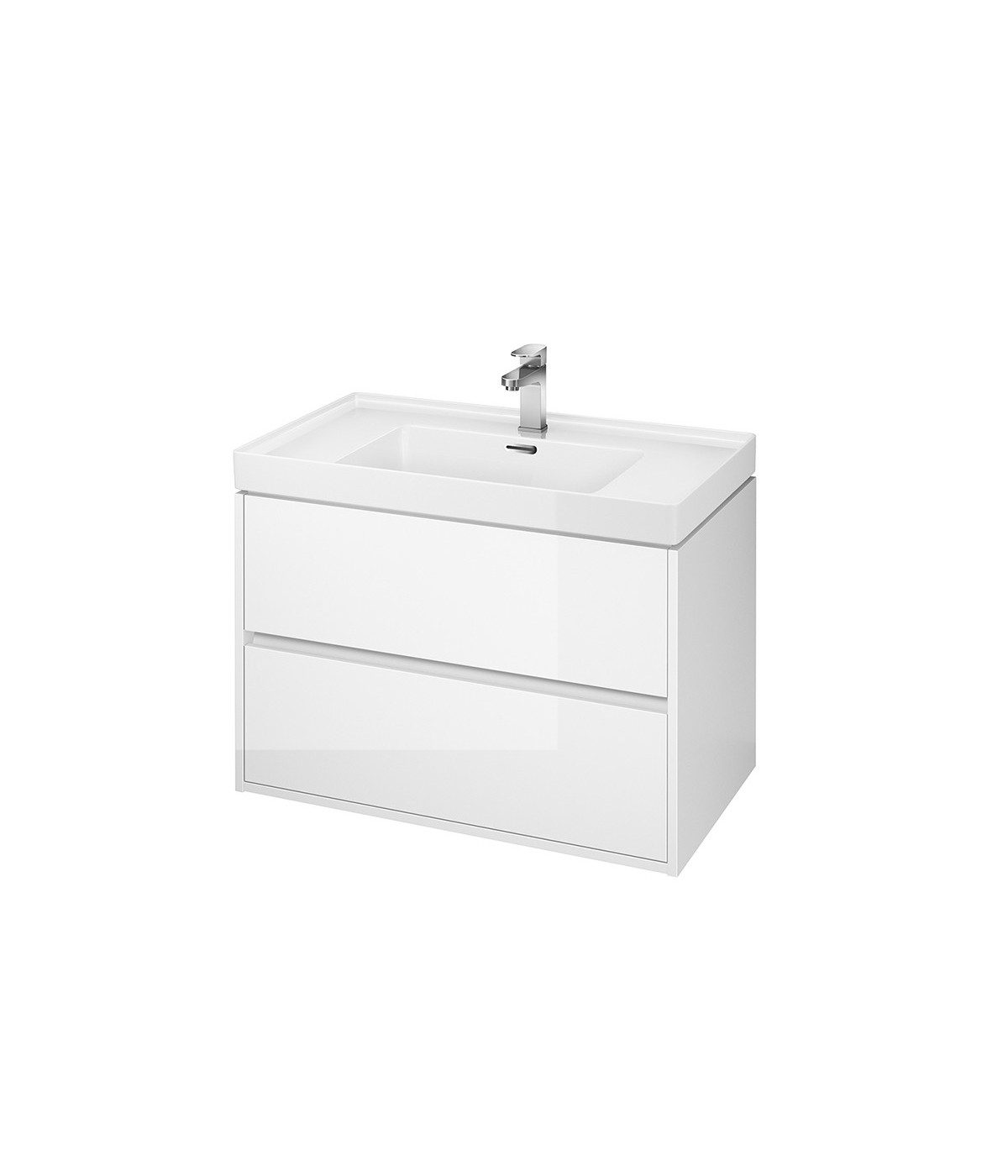 Badmöbel Set CREAZ 80 Waschbecken-Unterschrank mit Hochschrank 140 Weiß
