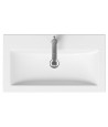 Badmöbel Set LARAZ COMO 80 Waschbecken-Unterschrank mit Hochschrank 150 Weiß
