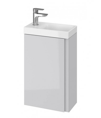 Badmöbel Set MODUO 40 Waschbecken-Unterschrank, Hochschrank 160 mit Spiegel Grau