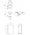 Badmöbel Set MODUO 40 Waschbecken-Unterschrank, Hochschrank 160 mit Spiegel Grau