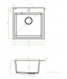 Granitspüle 1-Becken ALENA Beige 49x49 | inkl. Siphon!