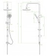 Regendusche CERS Silber Handbrause, Duschsystem