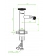 Bidetarmatur MURO Schwarz Badarmatur Bidet-Mischbatterie + Click-Clack