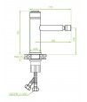 Bidetarmatur VOLUMO Silber Badarmatur Bidet-Mischbatterie + Click-Clack