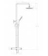 Brausegarnitur Thermostatisch FINO Silber Duschsäule