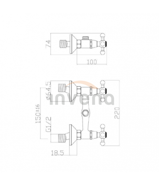 Brausearmatur ROMA Silber Badarmatur Duschbatterie Komplette Set