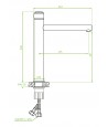 Waschtischarmatur Hoch VOLUMO Silber Badarmatur Waschtischbatterie + Click-Clack