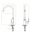 Küchenarmatur CLARO Silber Küchenmischer mit Filterfunktion