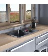 Küchenarmatur LILA Silber Küchenmischer mit klappbarem Auslauf
