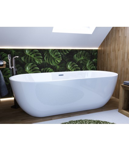 Freistehende Badewanne + Badewannenablage 170 x 80 PATRA Acryl Ablauf VIEGA Klick-Klack GRATIS !