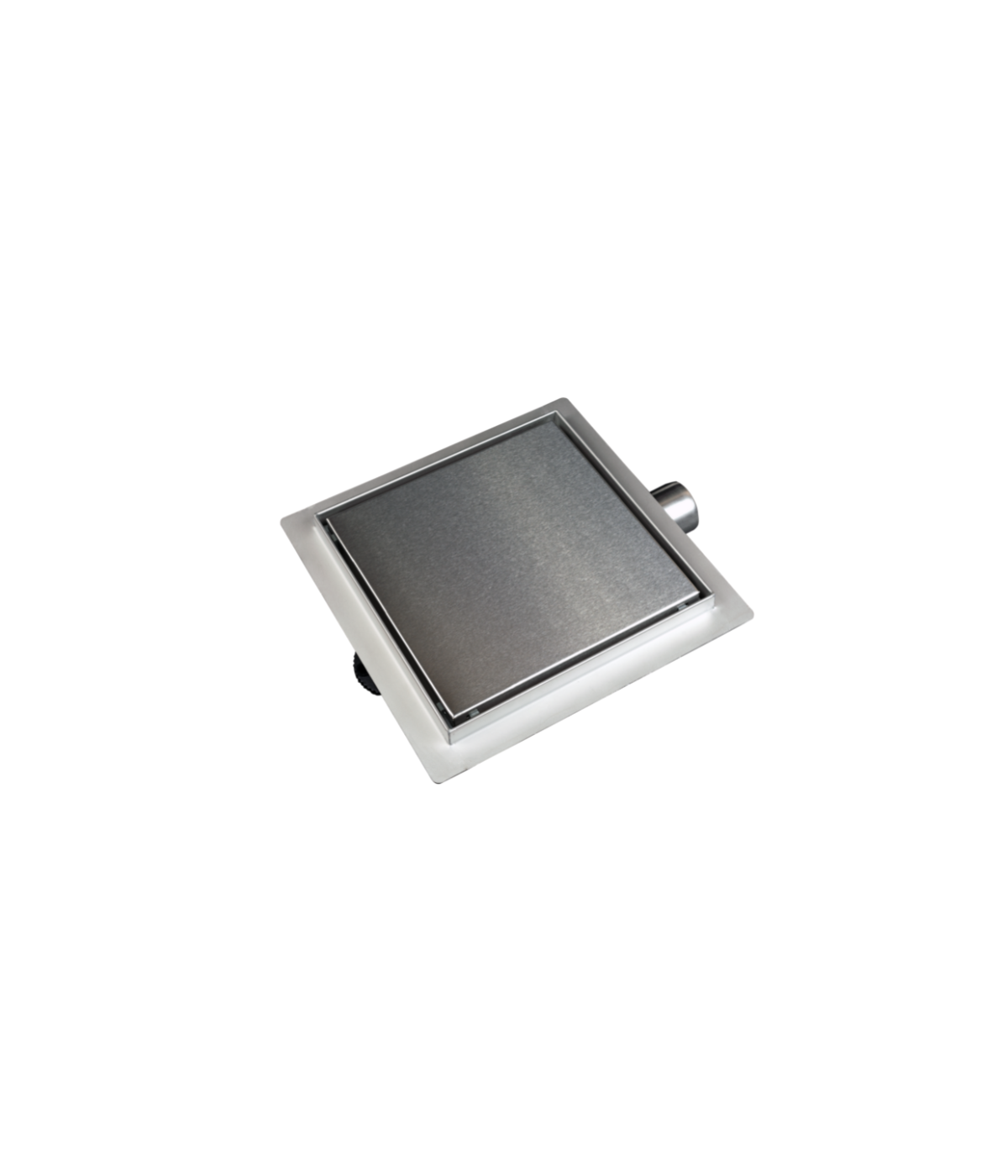 Quadrat Duschrinnen SQ-DRAIN 15x15 cm in Silber, Abfluss Befliesbar 2in1