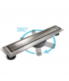 Duschrinnen 360 DRAIN 90 cm in Silber, Abfluss Befliesbar 2in1