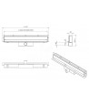 Wandabläufe Duschrinnen W-DRAIN 70 cm in Silber, Abfluss Befliesbar 2in1