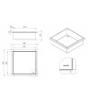 Duschnische Wandnische WALL BOX NO RIM 30x30x10 cm Weiß