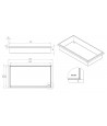 Duschnische Wandnische WALL BOX NO RIM 30x60x7 cm Schwarz