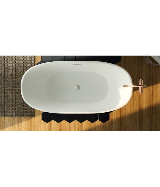 Freistehende Badewanne Oval 170x70 SALINA MONOLITH ACRYL Ablaufgarnitur CLICK CLACK GRATIS !