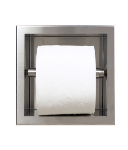 Unterputz Wandnische Toilettenpapierhalter WALL BOX PAPER 1 Silber