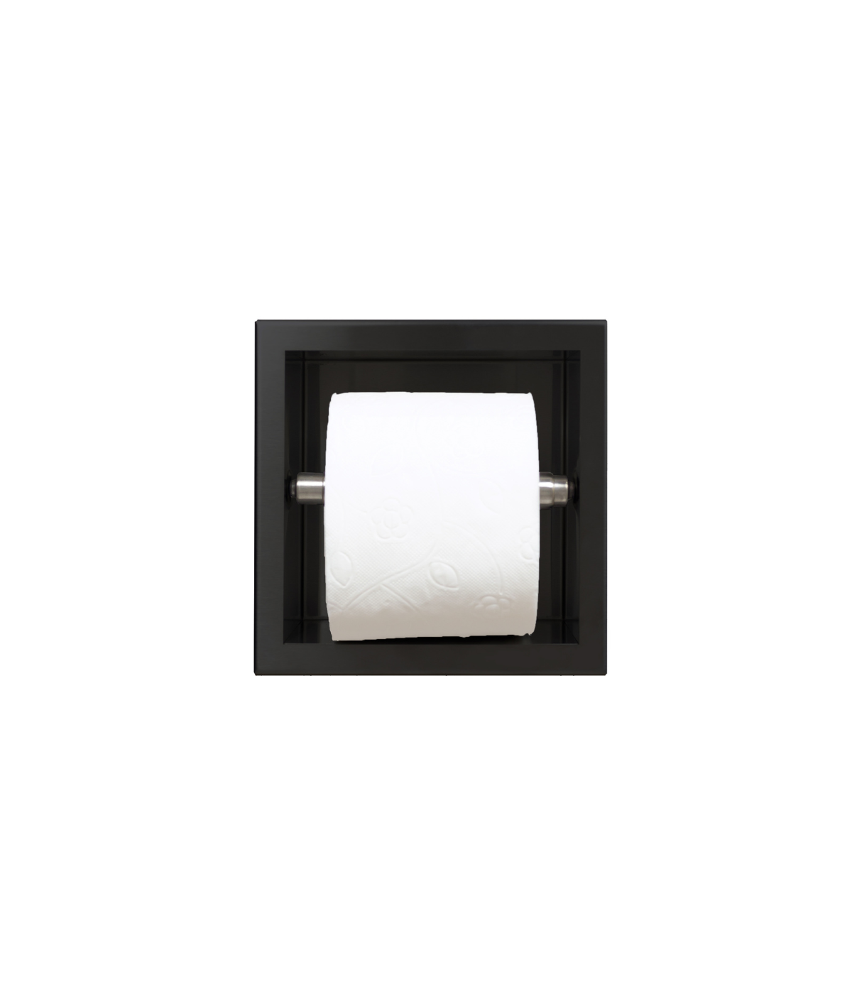 Unterputz Wandnische Toilettenpapierhalter WALL BOX PAPER 1 Schwarz