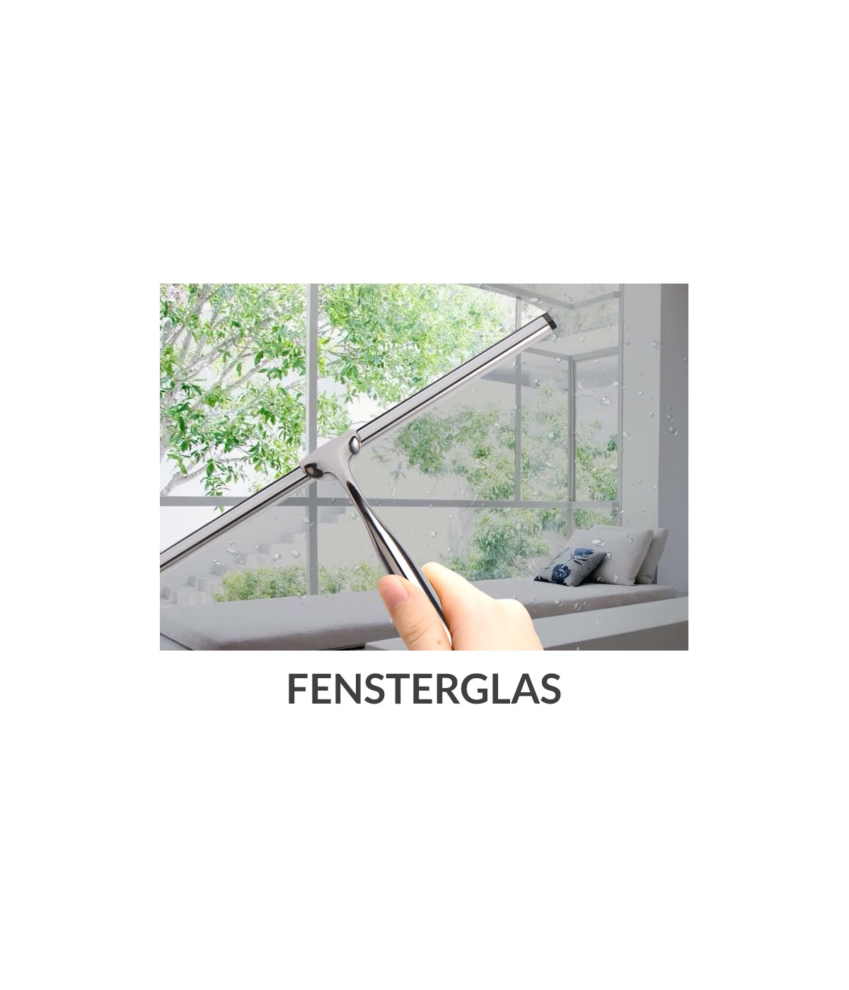 Glaswischer Badwischer, Edelstahl Duschabzieher Silikon-Wasserabstreifer | Abzieher Für Fensterscheiben & Duschkabinen | Chrom