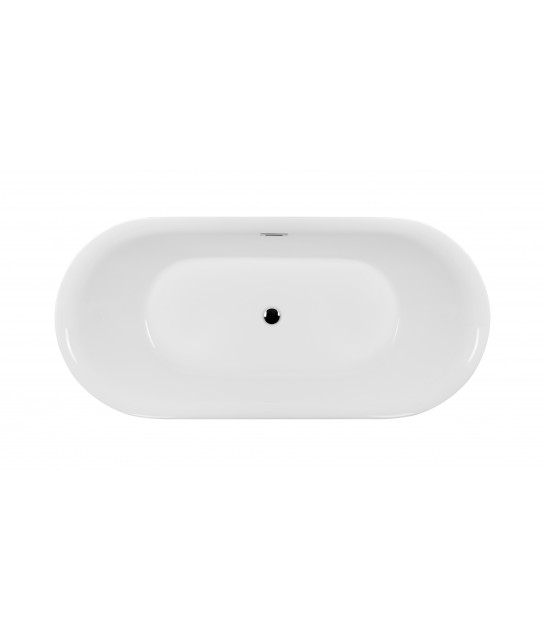 Freistehende Badewanne Oval 170x75 OLVENA MONOLITH ACRYL Ablaufgarnitur CLICK CLACK GRATIS !