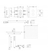 Duschsystem Unterputz Armatur Set ADOUR Schwarz Thermostatisch