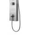 Duschpaneel NEOK Stahl Thermostatisch mit Auslauf, Edelstahl Massage Wasserfall