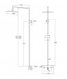 Brausegarnitur LUGO Chrom Thermostatisch Duschsäule