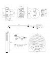 Duschsystem Unterputz Armatur Set LUGO Chrom Thermostatisch