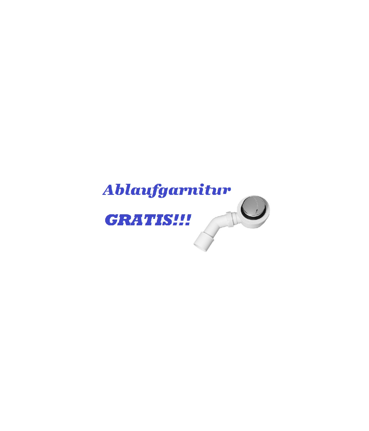 DUSCHWANNE VIERTELKREIS 90x90 VEXOS Ablaufgarnitur GRATIS !