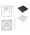 DUSCHWANNE QUADRATISCH 90x90 VEXOS Ablaufgarnitur GRATIS !