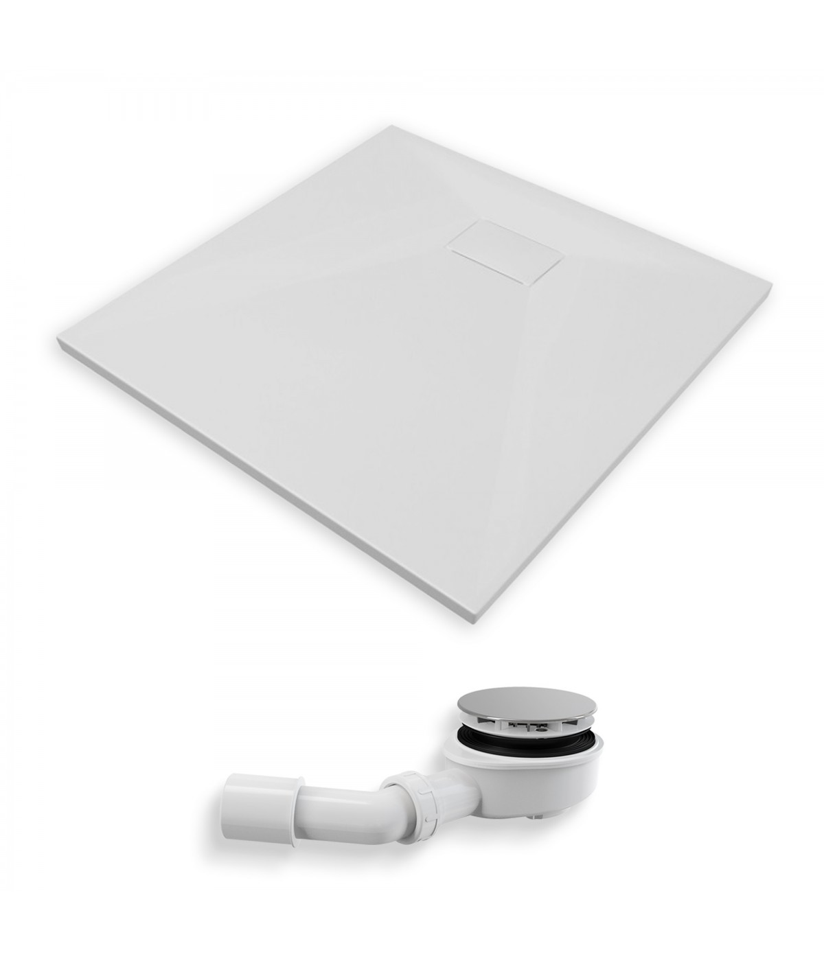 DUSCHWANNE QUADRATISCH 80x80 VEXOS Ablaufgarnitur GRATIS !