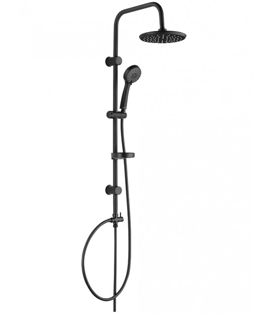 Regendusche CENTO Schwarz Handbrause, Duschsystem