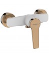 Brausearmatur ALANIS Schwarz-Gold Badarmatur Duschbatterie