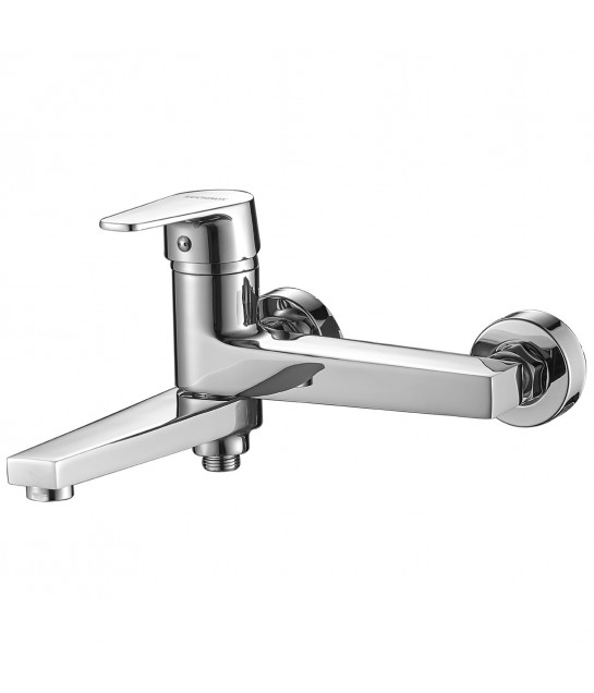 Waschtischarmatur Wand LUGA Chrom Badarmatur Waschtischbatterie