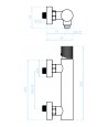 Brausearmatur PEROS Chrom-Schwarz Badarmatur Duschbatterie