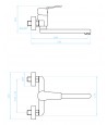 Küchenarmatur Wandmontage BORGO Chrom Küchenmischer