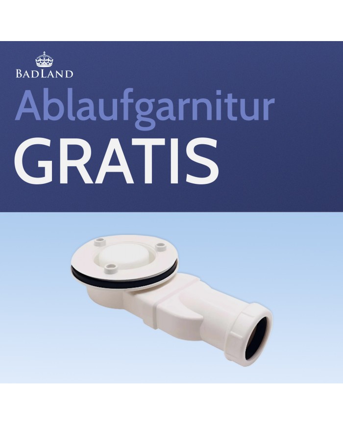 DUSCHWANNE QUADRATISCH 80x80 VIDAR Steinoptik, Ablaufgarnitur GRATIS !