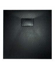 DUSCHWANNE QUADRATISCH 80x80 VIDAR SCHWARZ Steinoptik, Ablaufgarnitur GRATIS !