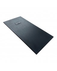 DUSCHWANNE RECHTECK 170x90 VIDAR SCHWARZ Steinoptik, Ablaufgarnitur GRATIS !