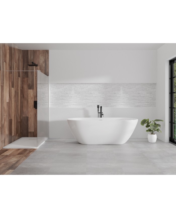 Walk in Duschkabine 90x195 KETIL Transparent Nano Glas 8 mm | Glaswand