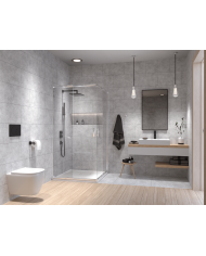 Duschkabine HELA Transparent Glas 90x90 190 cm Quadratisch