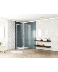 Duschkabine HELA Transparent Glas 90x90 190 cm Quadratisch