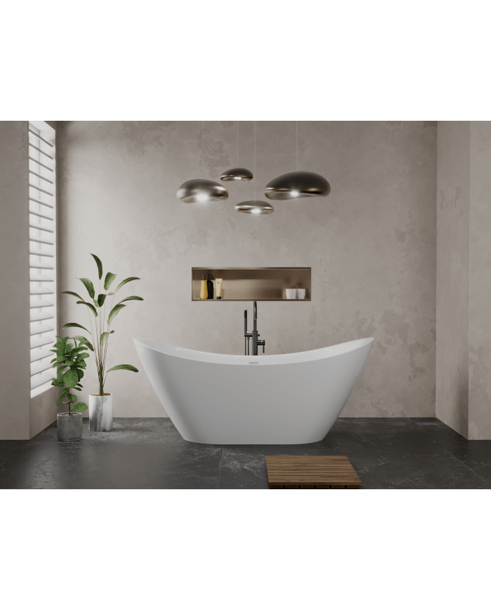 Freistehende Badewanne 180x80 IVAR Acryl Ablauf Click-Clack GRATIS !