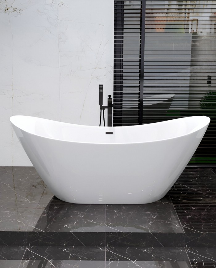 Freistehende Badewanne 180x80 IVAR Acryl Ablauf VIEGA Click-Clack GRATIS !