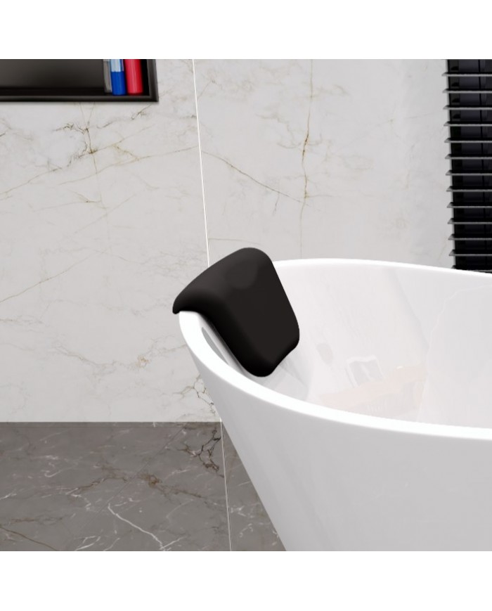 Freistehende Badewanne 170x80 ROSSA mit Kopfstütze & Bambus Ablage, Ablauf Click-Clack GRATIS !