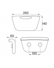 Freistehende Badewanne 170x75 ASGER mit Kopfstütze & Bambus Ablage, Ablauf VIEGA Click-Clack GRATIS !